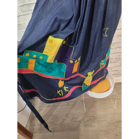 Vintage Southern Image Southwest Adobo Denim Dress Women's Size Medium - Picture 5 of 7